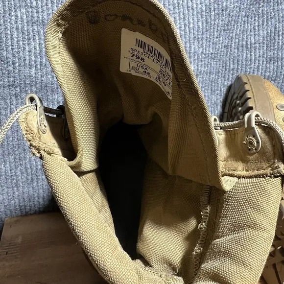Army Boots Men's 9 W Brown Coyote Tan Hot Weather Vibram Military Combat USA