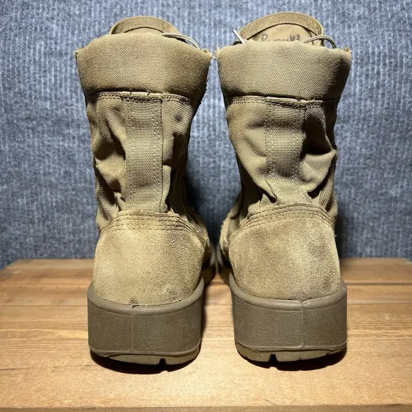 Army Boots Men's 9 W Brown Coyote Tan Hot Weather Vibram Military Combat USA