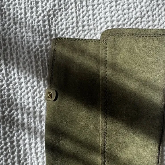 Army Green Knee-High Suede Boots - Franco Sarto