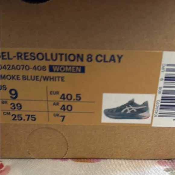 Asics Blue and White Athletic Shoes with Signature Stripes