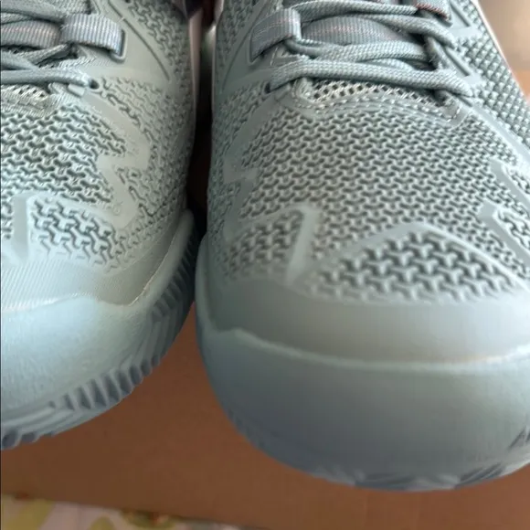Asics Blue and White Athletic Shoes with Signature Stripes