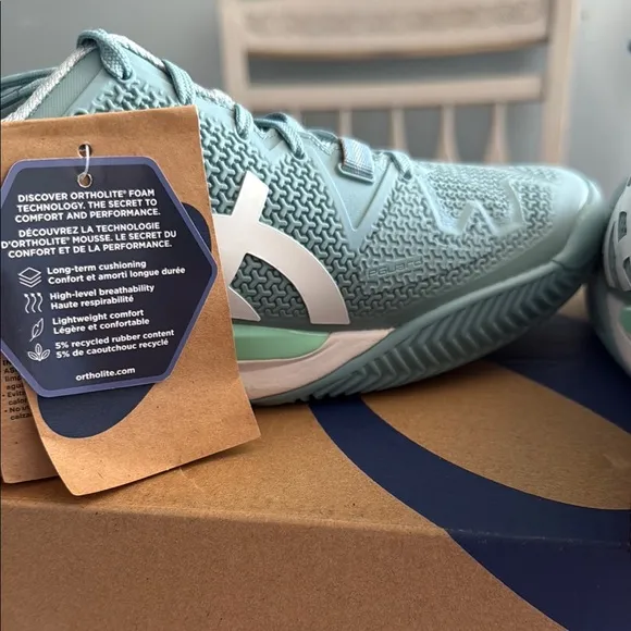 Asics Blue and White Athletic Shoes with Signature Stripes