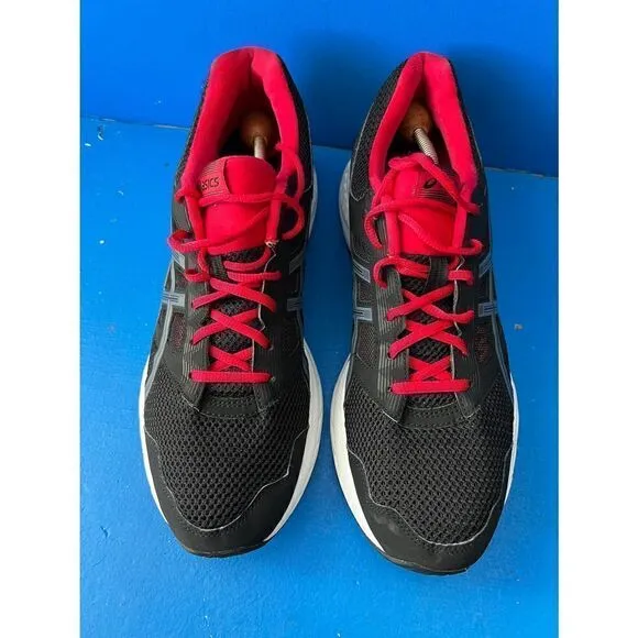 ASICS Men's Gel-Contend 6 Gray &amp; Red Mesh Running Shoes US 13