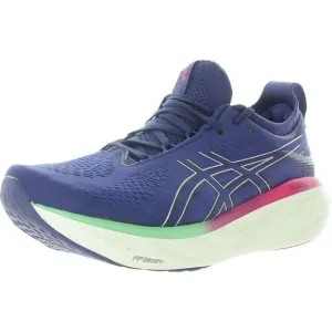 Asics Womens Gel-Nimbus 24 Platinum Blue Mesh Running &amp; Training Shoes New