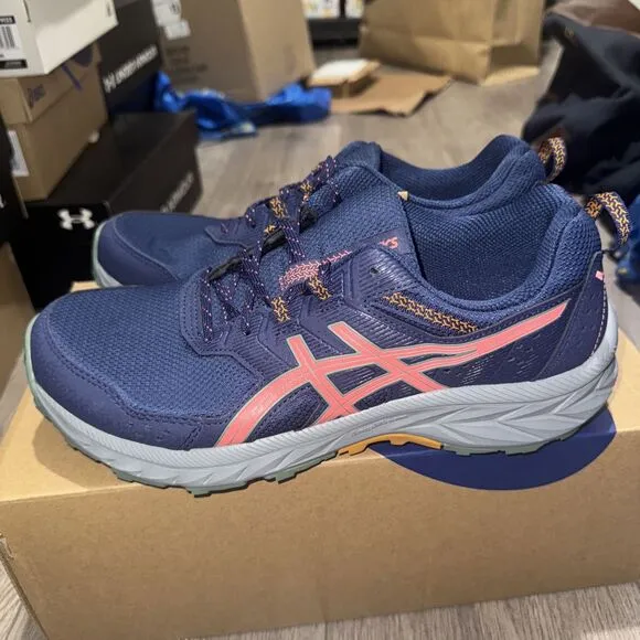 Asics Women's Gel Venture 9 Indigo Blue Papaya Size 11 Running Shoes Athletic