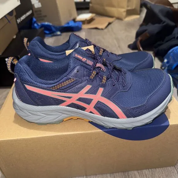 Asics Women's Gel Venture 9 Indigo Blue Papaya Size 11 Running Shoes Athletic