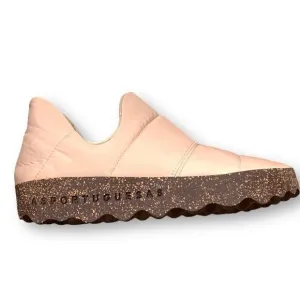 Asportuguesas Crus Light Pink Fabric Slip-On Shoes Cork Sole EU 41 Sustainable