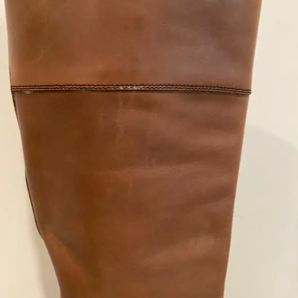 Authenticated Prada Brown Leather Knee-High Boots