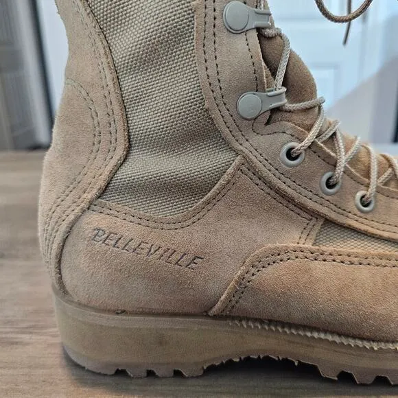 B. Belleville Combat Boots Men's Size 02.5 W Desert Tan Goretex Military Leather