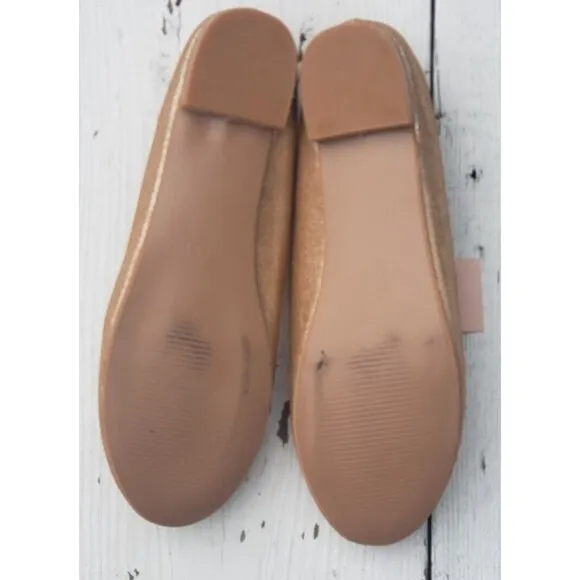 Badgley Mischka Low Heeled Ballerinas Kids Rose Gold Size 5Y NEW