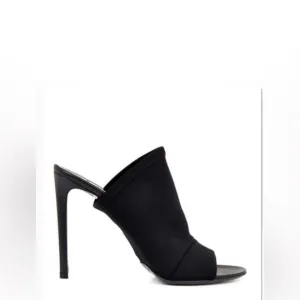 Balenciaga Neoprene Peep-Toe Mules