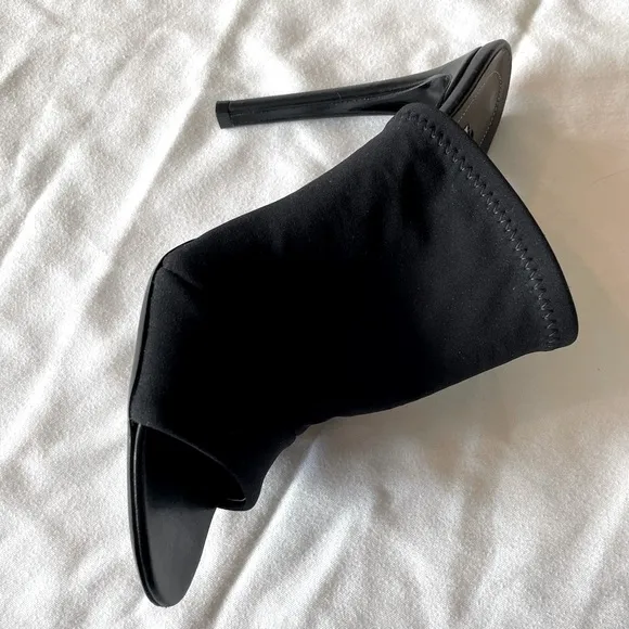 Balenciaga Neoprene Peep-Toe Mules