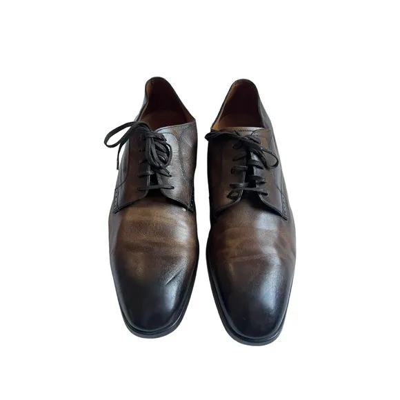 BALLY Latour Leather Derbys Lace-up Shoes Professional Dress Oxford Brown 12D