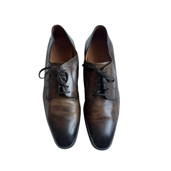 BALLY Latour Leather Derbys Lace-up Shoes Professional Dress Oxford Brown 12D
