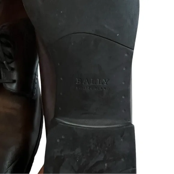 BALLY Latour Leather Derbys Lace-up Shoes Professional Dress Oxford Brown 12D