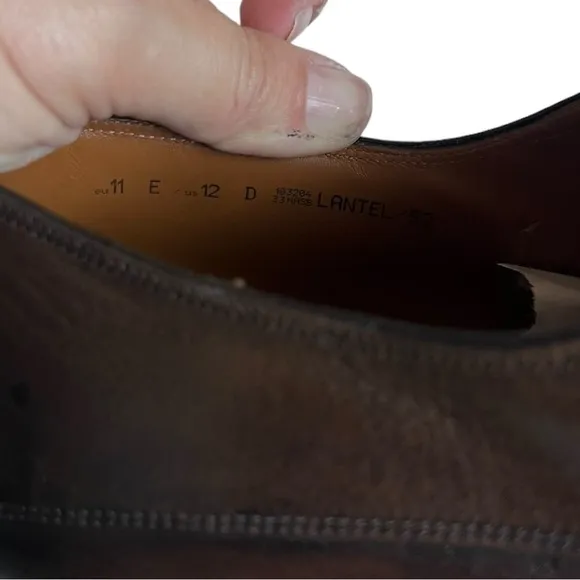 BALLY Latour Leather Derbys Lace-up Shoes Professional Dress Oxford Brown 12D