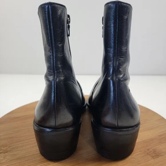 Bally Lexus Parawet Zip Ankle Boots Brown Leather Switzerland Men's 7.5 D