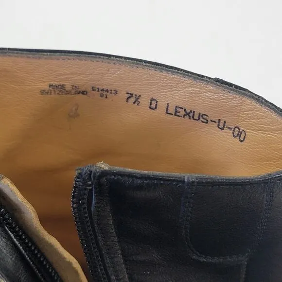 Bally Lexus Parawet Zip Ankle Boots Brown Leather Switzerland Men's 7.5 D