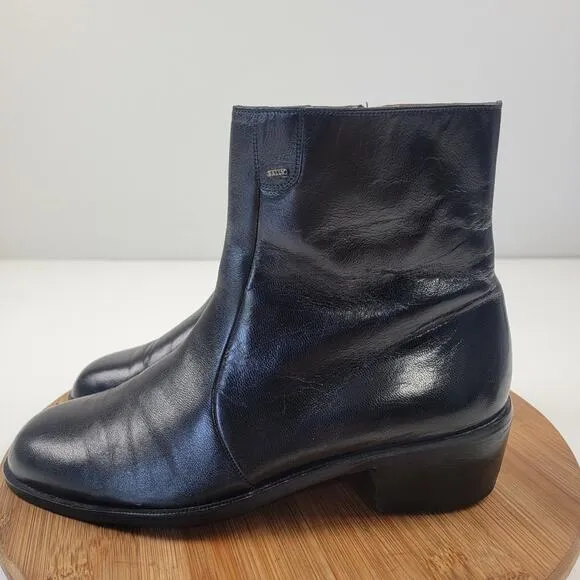 Bally Lexus Parawet Zip Ankle Boots Brown Leather Switzerland Men's 7.5 D