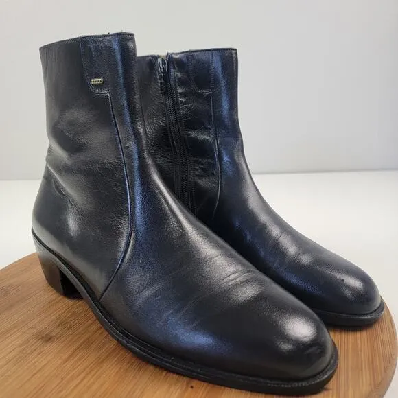 Bally Lexus Parawet Zip Ankle Boots Brown Leather Switzerland Men's 7.5 D
