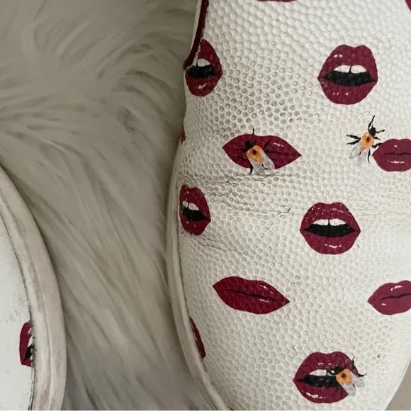 Bally Lips Print Slip On Sneakers Shoes
