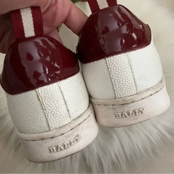 Bally Lips Print Slip On Sneakers Shoes