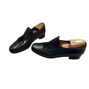 Bally Men’s Size 10 Black Leather Tassel Epsom Loafer Shoes Made in Italy