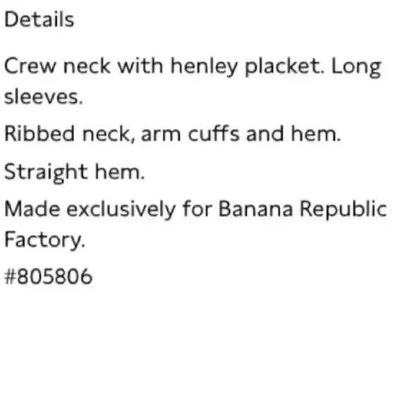 Banana Republic Raglan Henley Sweater