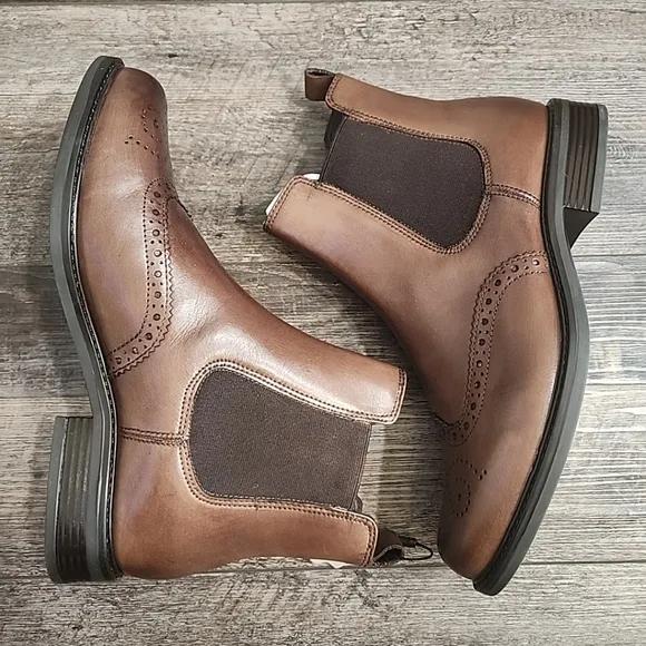 Bata Italian Brown Leather Chelsea Boots