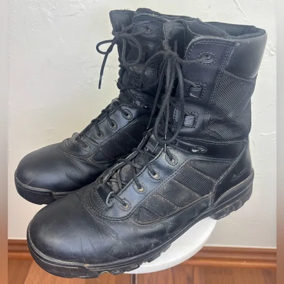 BATES Black Leather Combat Boot‎ Lace Up Military Shoe Tactical Men's Size 12