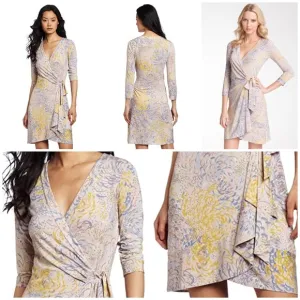 BCBGMaxAzria, Golden Canary Alberta Wrap Dress