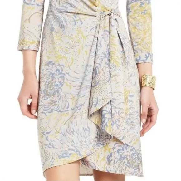 BCBGMaxAzria, Golden Canary Alberta Wrap Dress