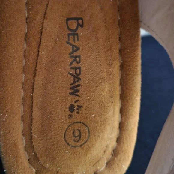 BearPaw VIENNA Cow Suede Open Toe Ghillie Lace Up Bootie Sandal Shoes Size 9 NEW