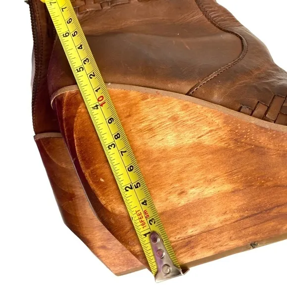 Bed Stu Free People Wales Rys Wooden Platform Wedge Boots 7.5