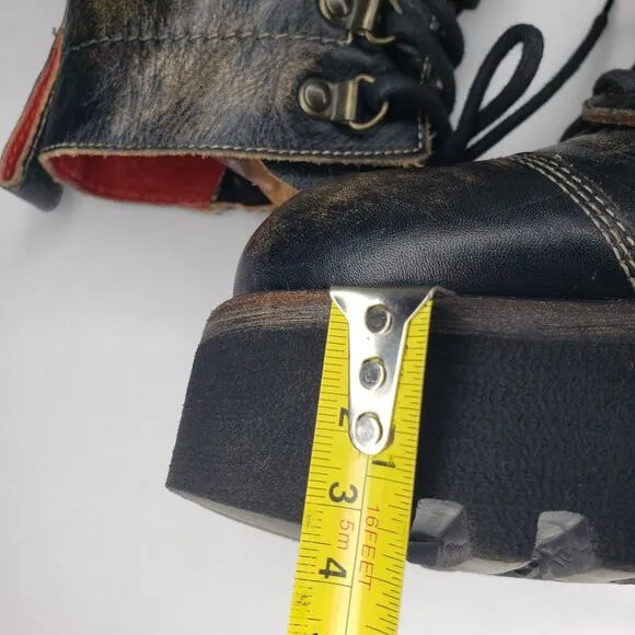 Bed Stu Womens Size 9 Prudence Hi Black Leather Platforn Chunky Combat Boots