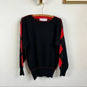 Belford Cashmere Argyle Boat Neck Sweater