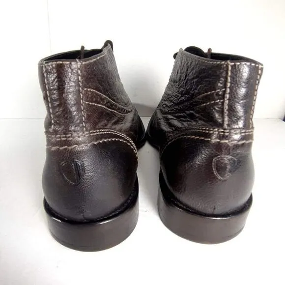 Ben Sherman Men's Size US 13 Brown Leather Ankle Lace up Boots