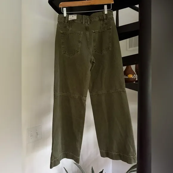 Benji Relaxed Wide Leg Jeans NWOT army