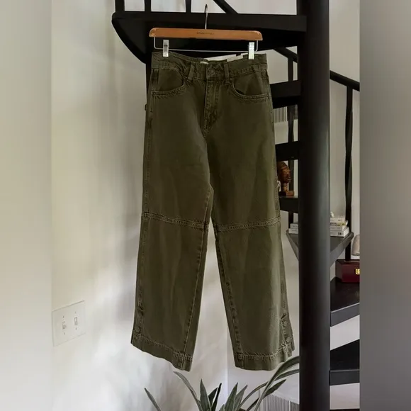 Benji Relaxed Wide Leg Jeans NWOT army