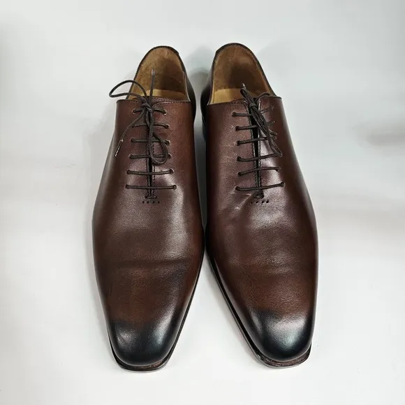 Bexley Bellagio Whole Cut Oxford Dress Shoes Mens 9.5 42.5 Burnished Blake Sole