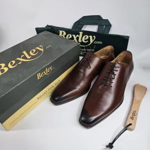Bexley Bellagio Whole Cut Oxford Dress Shoes Mens 9.5 42.5 Burnished Blake Sole