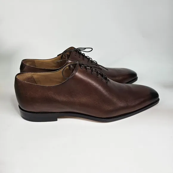 Bexley Bellagio Whole Cut Oxford Dress Shoes Mens 9.5 42.5 Burnished Blake Sole