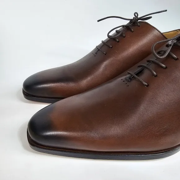 Bexley Bellagio Whole Cut Oxford Dress Shoes Mens 9.5 42.5 Burnished Blake Sole