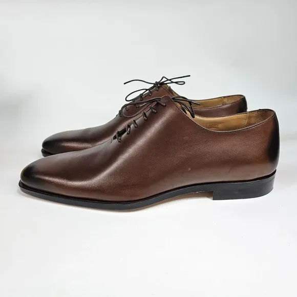 Bexley Bellagio Whole Cut Oxford Dress Shoes Mens 9.5 42.5 Burnished Blake Sole