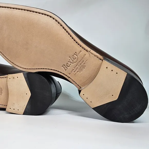 Bexley Bellagio Whole Cut Oxford Dress Shoes Mens 9.5 42.5 Burnished Blake Sole