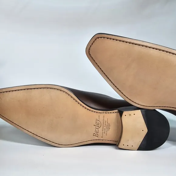 Bexley Bellagio Whole Cut Oxford Dress Shoes Mens 9.5 42.5 Burnished Blake Sole