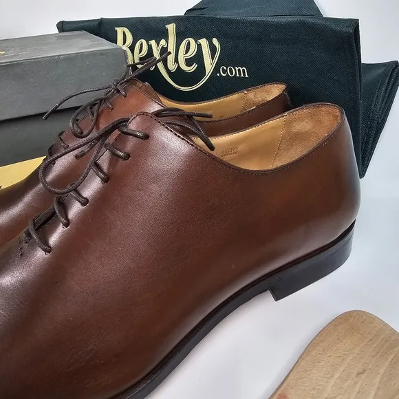 Bexley Bellagio Whole Cut Oxford Dress Shoes Mens 9.5 42.5 Burnished Blake Sole