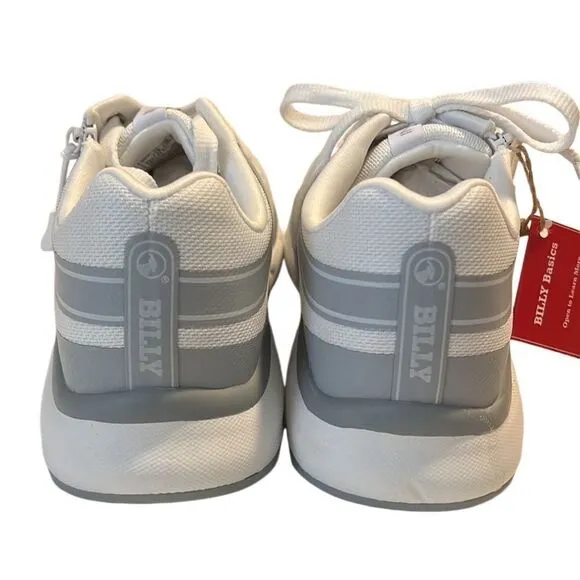 Billy Sport Inclusion Too White Zip Closure Tie Sneakers Women’s Size 6.5 NIB