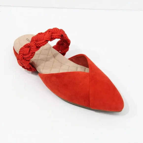 Birdies the Swan Cuff Mule NEW Women Flat Slip on Shoes Braided sz 8