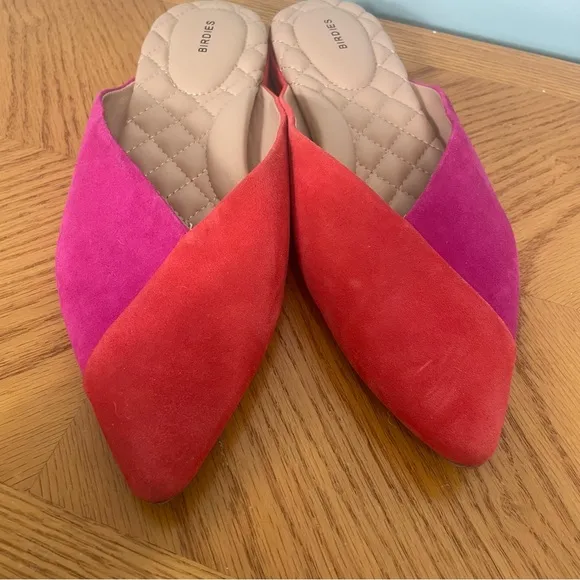 Birdies The Swan Fruit Punch Orange Pink Slip On Shoes Women’s Size 7 Colorblock